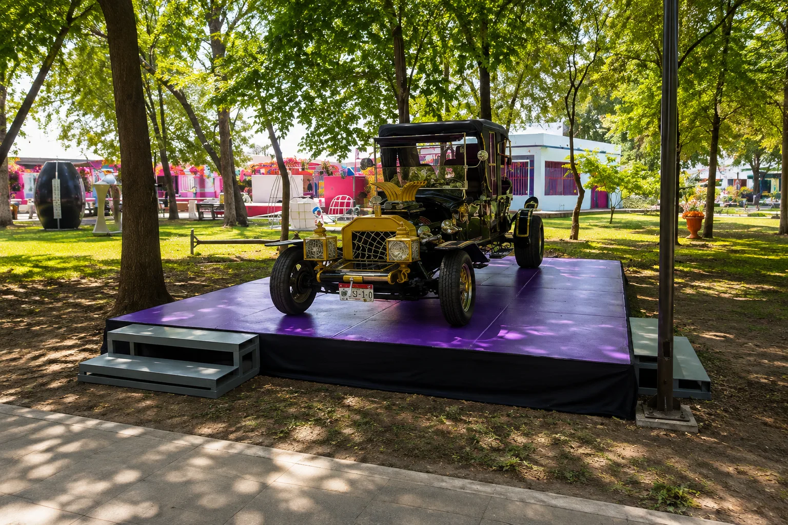 Rampas de acceso profesionales para exhibición de vehículos